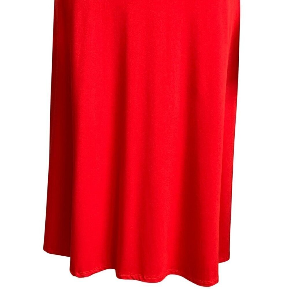 See You Monday Red Orange Cutout Midi Dress Size M NWT Sleeveless Bodycon Party - Picture 6 of 9